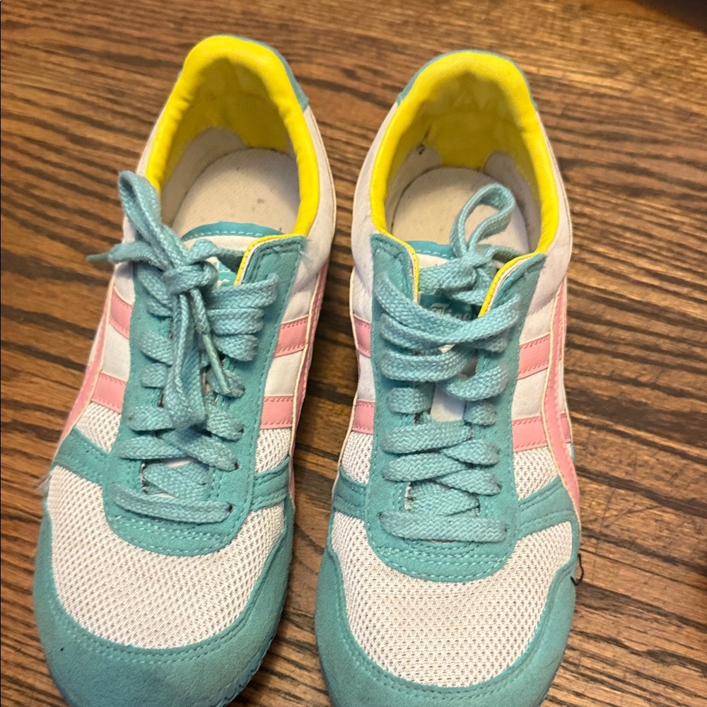 Onitsuka Tiger by Asics Women's Sneakers in Blue, Pink, and Yellow